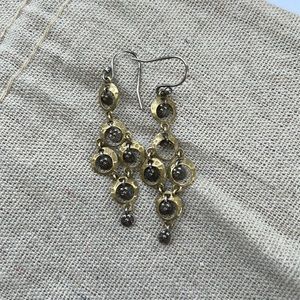 Vintage SILPADA Sterling 925 Two Tone Hook Chandelier Dangle Earrings 3.5g